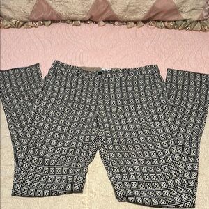 Etro Black and White Geometric Pants Sz 40